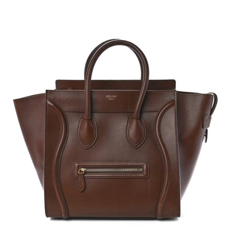 CELINE Smooth Calfskin Mini Luggage Caramel 